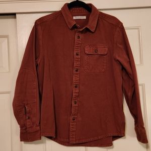 Outerknown Burnt Orange men's size medium organic cotton button-down.